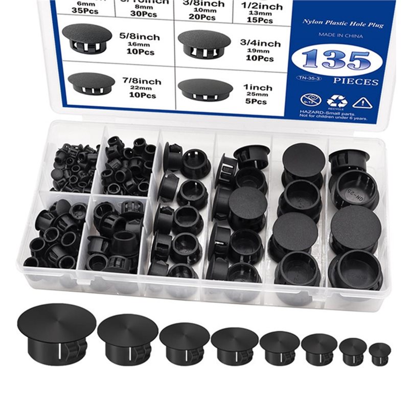 Furniture Hardware Connectors - AFOURT-Furniture Cabinet Insert End Caps 135Pcs