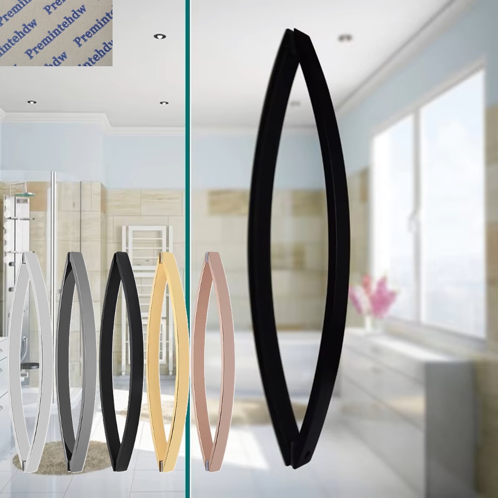 Furniture Hardware Gold - 1Pc SUS304 Back-to-Back Arch Bow Glass