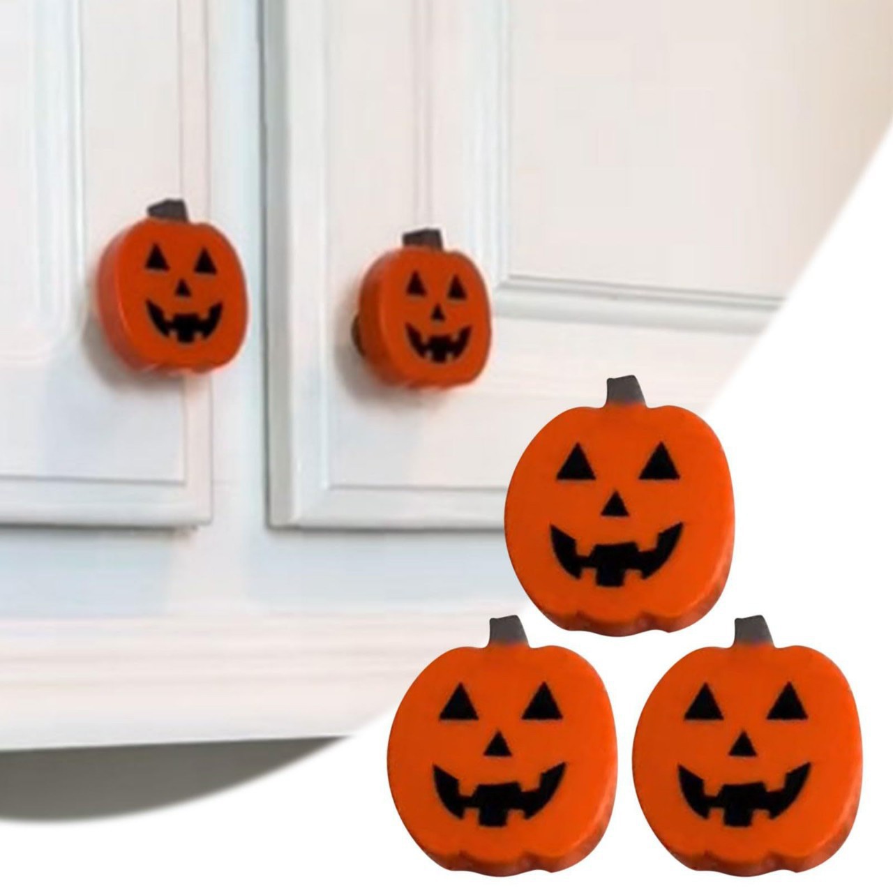 Furniture Hardware Pulls - Halloween pumpkin knob cover, universal cabinet