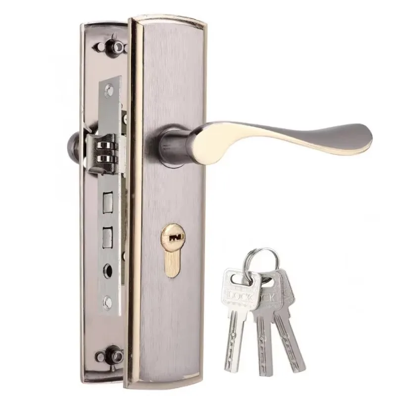 Gold Door Handle Lock Silent H - đánh giá và giá Furniture Hardware Gold