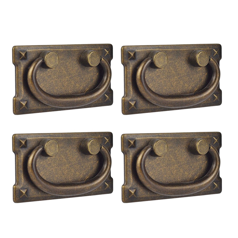 4 Vintage Đồng Cổ Ngăn Kéo Vòn - đánh giá và giá Furniture Hardware Pulls