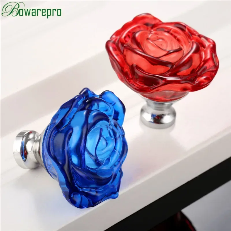 Bowarepro 50MM Pha Lê Hoa Hồng - đánh giá và giá Furniture Hardware Pulls