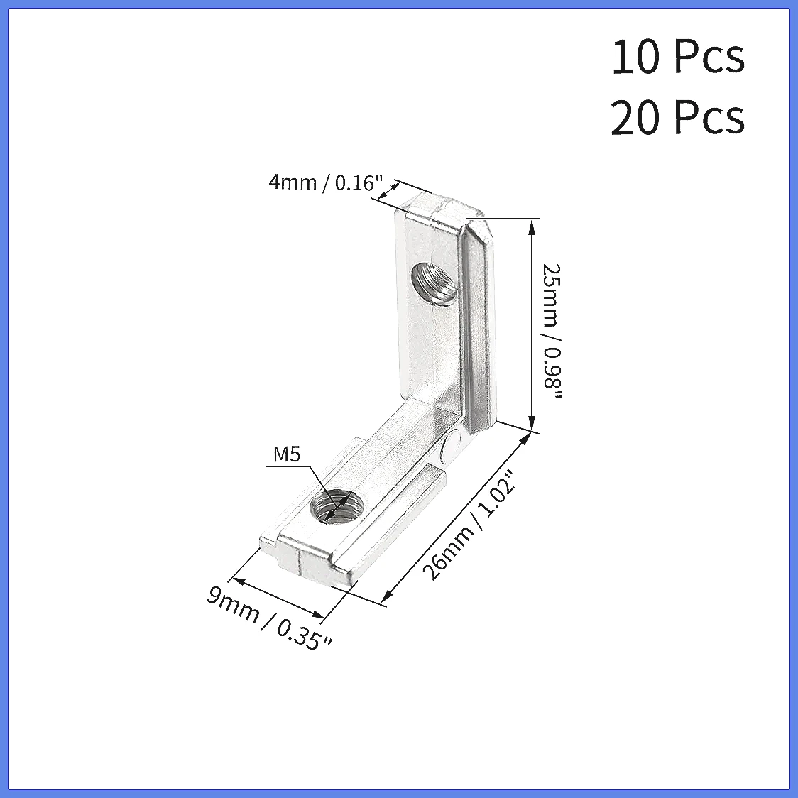 10/20Pc 6mm T Slot L Type Inte - đánh giá và giá Joint Connector Bracket