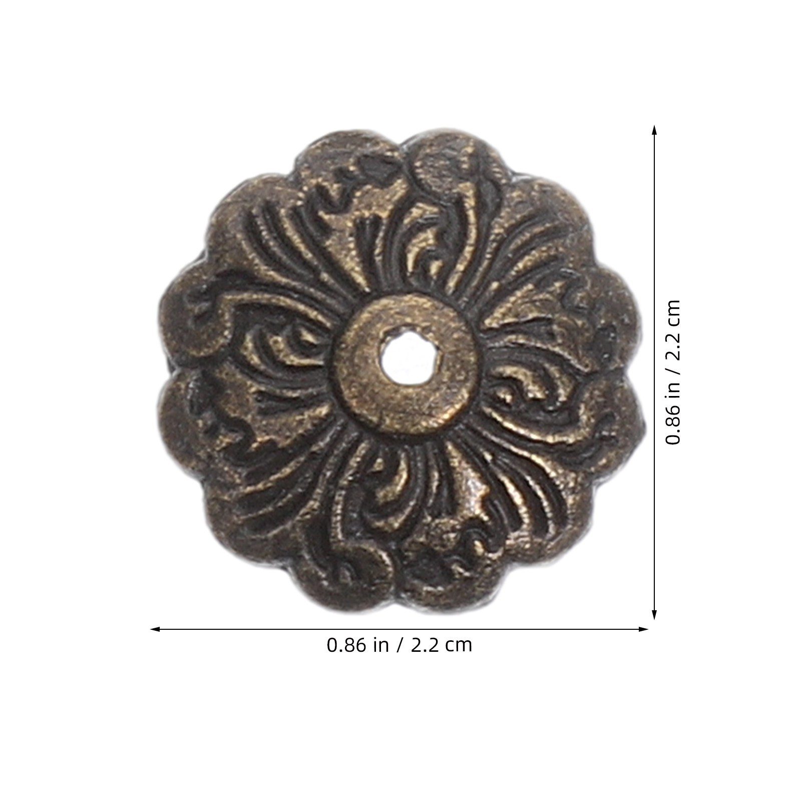 50Pcs Thick Metal Flower Backp - đánh giá và giá Furniture Hardware Vintage