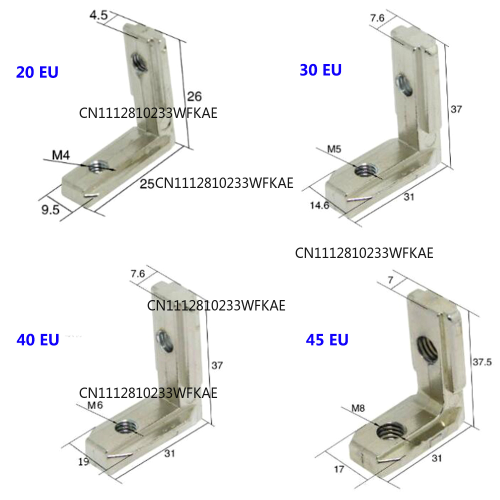 10PCS T Slot L-Shape Aluminum  - đánh giá và giá Joint Connector Bracket
