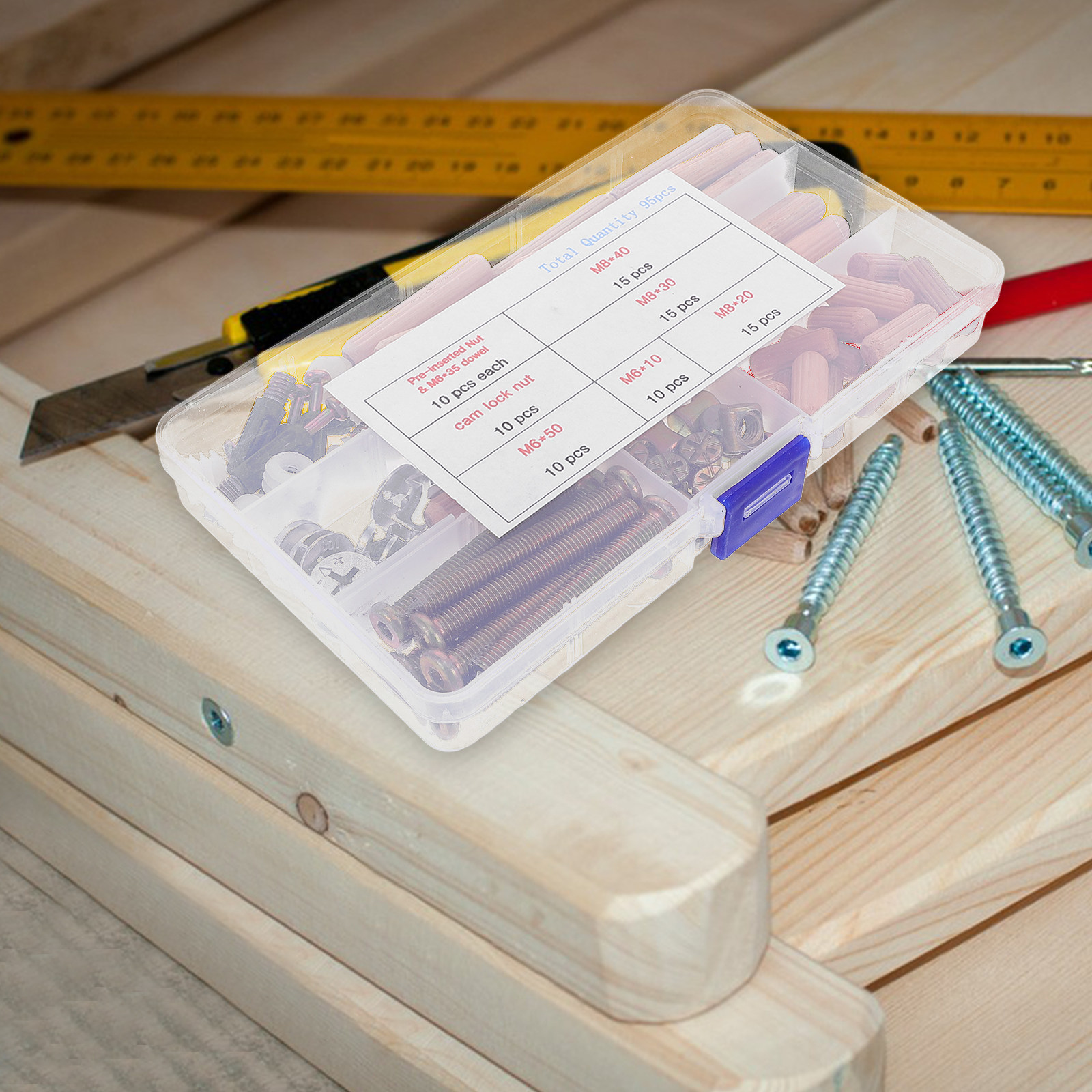 95Pcs Furniture Connector Hard - đánh giá và giá Furniture Hardware